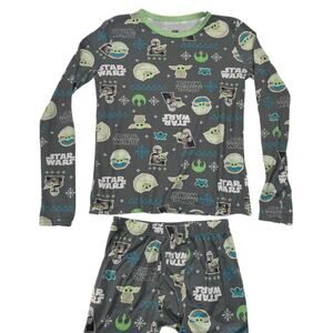 ClimateRight by Cuddl Duds Star Wars Grogu Mandalorian Pajama Set M/L Gray Green
